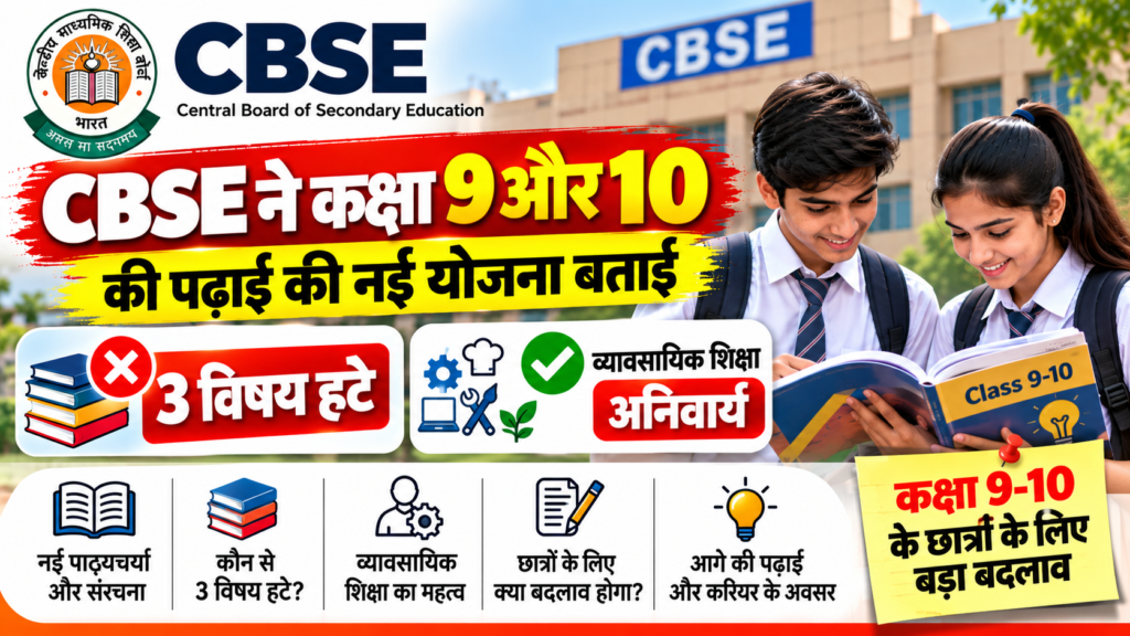 10वीं से एनवायरमेंटल एजुकेशन हटा: 9वीं से 3 विषय कम हुए, सीबीएसई:: नौवीं-दसवीं में व्यावसायिक शिक्षा अनिवार्य, National, CBSE ने 2028 की 10वीं बोर्ड परीक्षा के लिए पढ़ाई की योजना में, CBSE Class 10 Scheme of Studies बदली, 3 विषयों को हटाया गया, CBSE ने 9वीं के पाठ्यक्रम में किया बदलाव, 'Individuals in