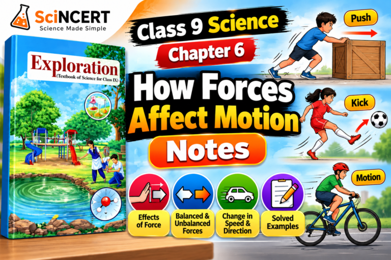 How forces affect motion, class 9 chapter 6, exploration science class 9